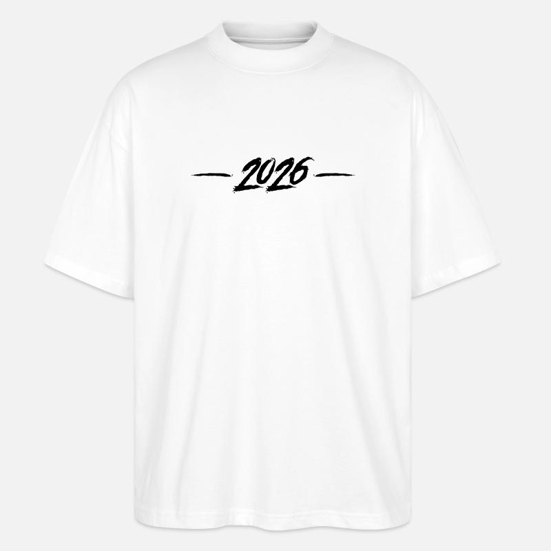 2026 Jahr - Stanley/Stella Oversized Unisex Bio T-Shirt Blaster 2.0 - Weiß