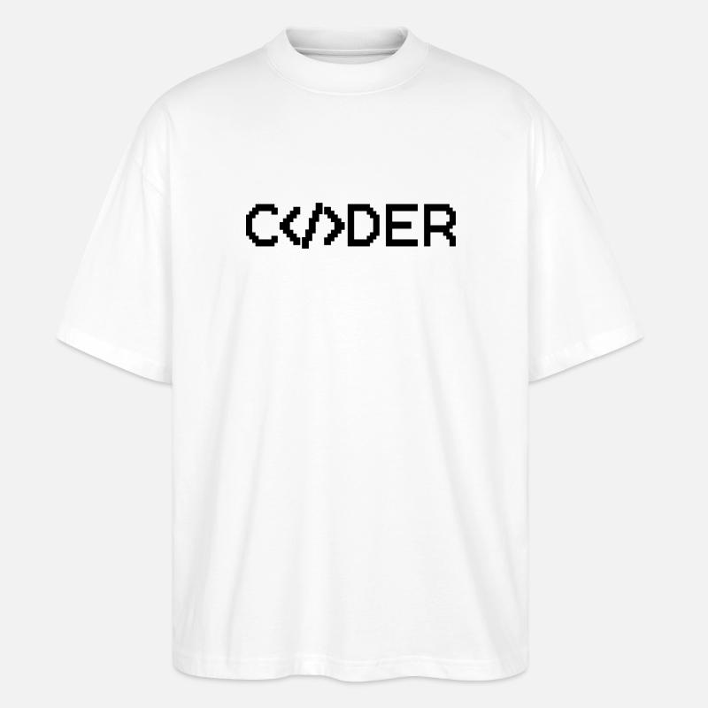 Codeur - T-shirt bio Blaster 2.0 coupe oversize Stanley/Stella Unisexe - blanc