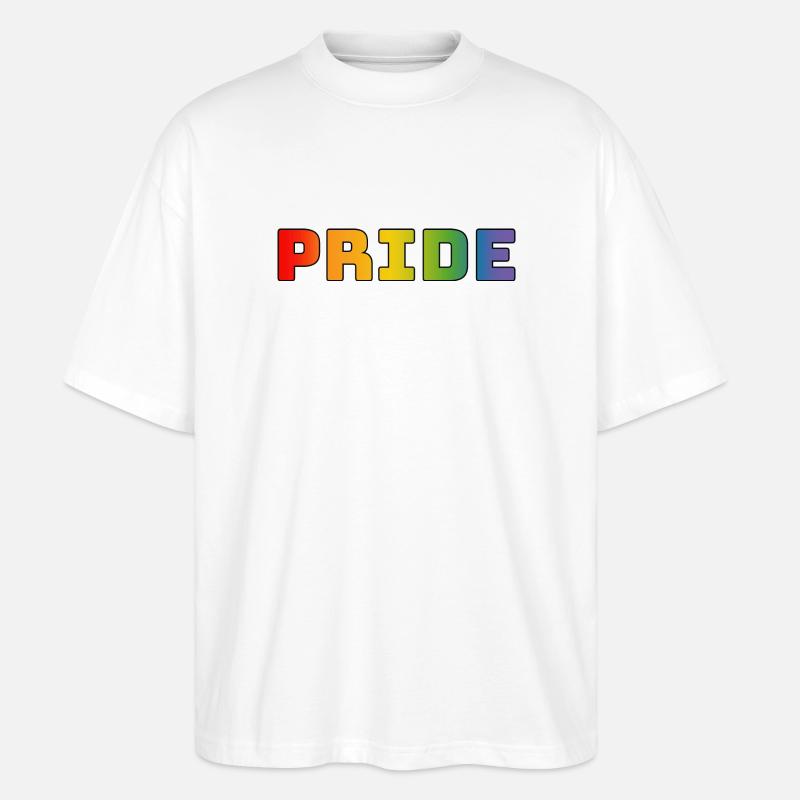 Regenbogen pride LGBT lgbtqi queer - Stanley/Stella Oversized Unisex Bio T-Shirt Blaster 2.0 - Weiß