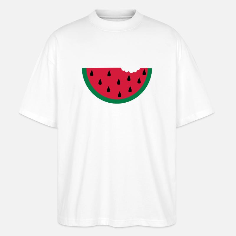 Melone Wassermelone watermelon Obst - Stanley/Stella Oversized Unisex Bio T-Shirt Blaster 2.0 - Weiß