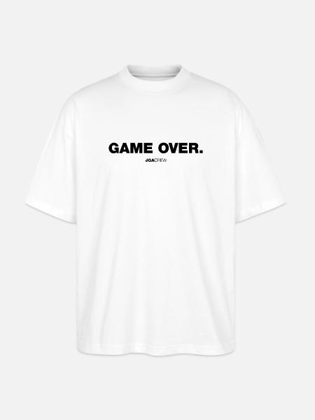 Game Over (Bachelor Party) - Stanley/Stella Oversized Unisex Organic T-shirt Blaster 2.0 - white