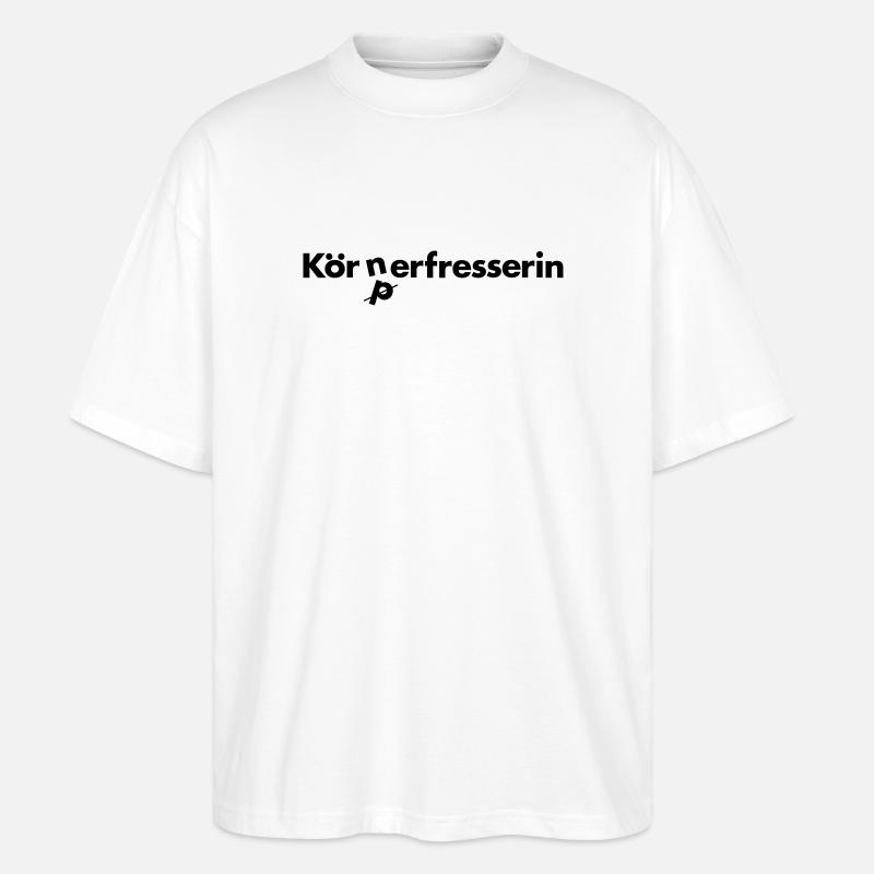 Vegetarierin - Stanley/Stella Oversized Unisex Bio T-Shirt Blaster 2.0 - Weiß