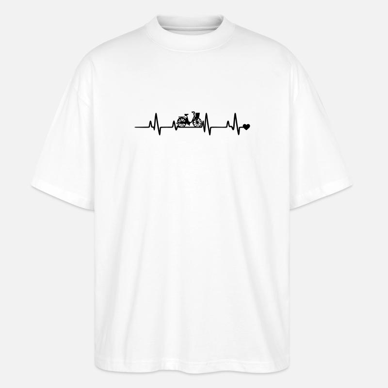  Fahrrad Radfahrer - Stanley/Stella Oversized Unisex Bio T-Shirt Blaster 2.0 - Weiß