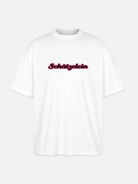 Schätzelein | Schatz | Schätzchen - Stanley/Stella Oversized Unisex Organic T-shirt Blaster 2.0 - white