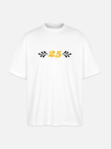2541614 14743929 sølvbryllup - Stanley/Stella Oversize Unisex Øko T-shirt Blaster 2.0 - hvid