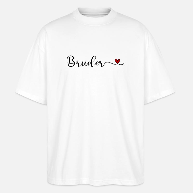 Bruderherz - Stanley/Stella Oversized Unisex Bio T-Shirt Blaster 2.0 - Weiß