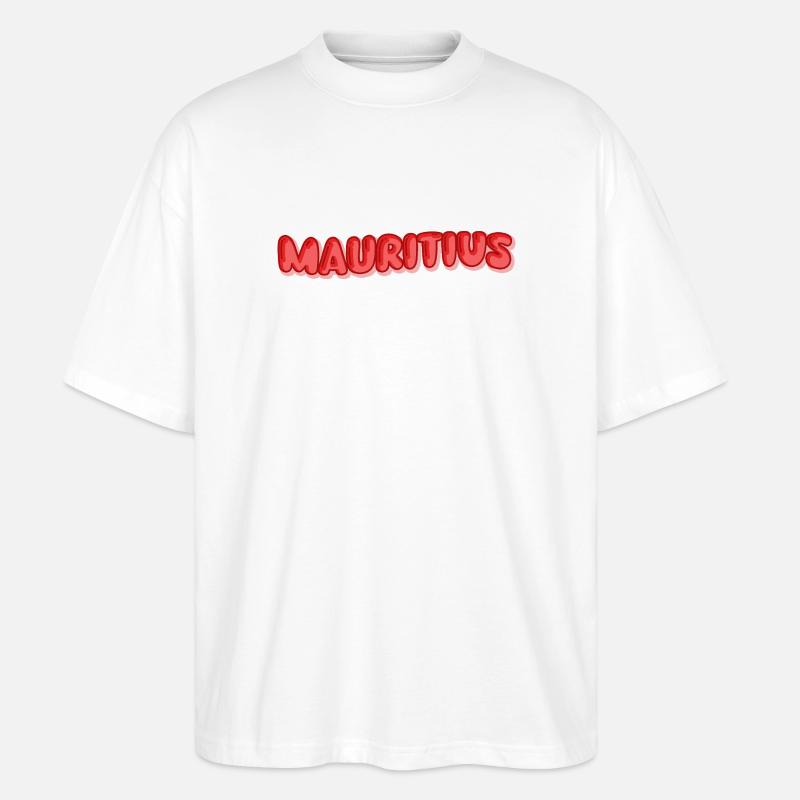 Mauritius als Urlaub - Stanley/Stella Oversized Unisex Bio T-Shirt Blaster 2.0 - Weiß