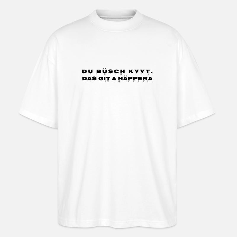 Du Häppara - Stanley/Stella Oversized Unisex Bio T-Shirt Blaster 2.0 - Weiß