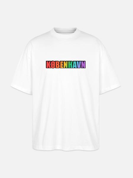 Kbenhavn LGBT Rainbow Copenhagen - Stanley/Stella Oversized Unisex Organic T-shirt Blaster 2.0 - white