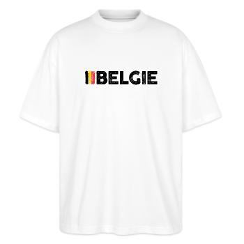 Please upload design - Stanley/Stella Oversized Unisex Organic T-shirt Blaster 2.0 - white - Front - Alina (178cm) & Michal (187cm)
