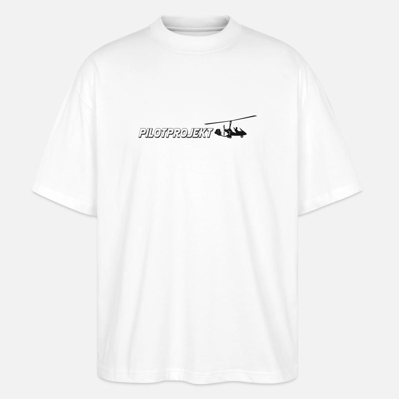 PILOTPROJEKT Tragschrauber - Stanley/Stella Oversized Unisex Bio T-Shirt Blaster 2.0 - Weiß
