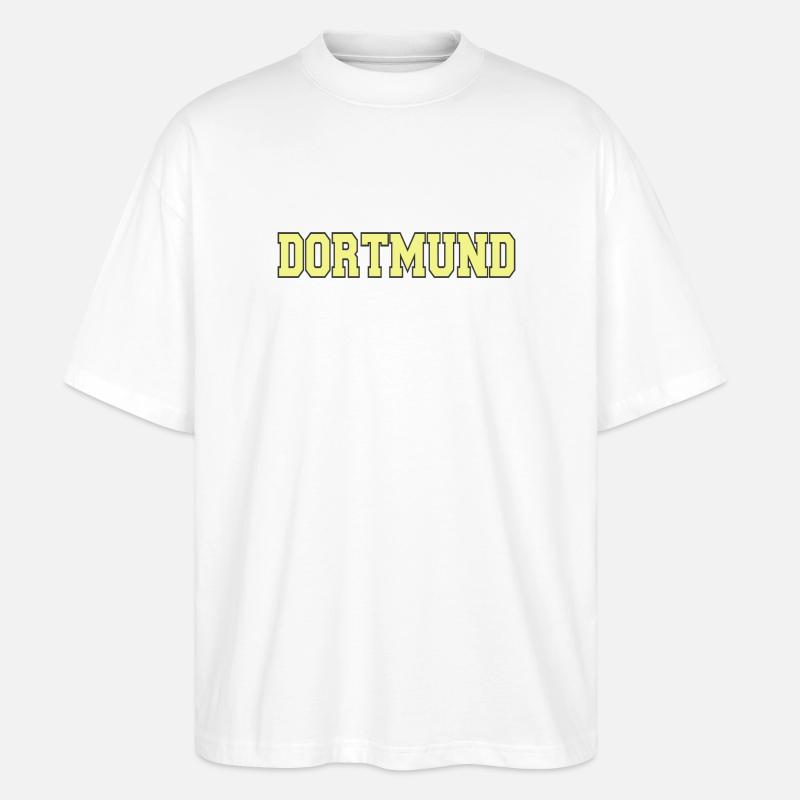 Dortmund Schriftzug - Stanley/Stella Oversized Unisex Bio T-Shirt Blaster 2.0 - Weiß