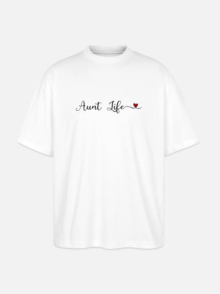 Aunt Life - Stanley/Stella Oversized Unisex Organic T-shirt Blaster 2.0 - white