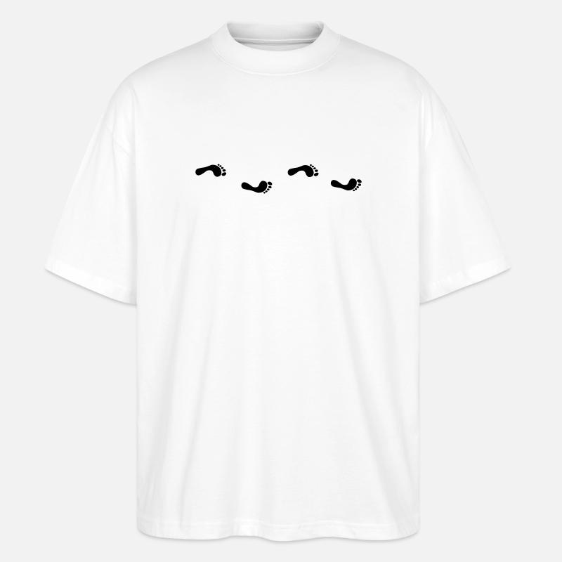 Empreintes de pas - T-shirt bio Blaster 2.0 coupe oversize Stanley/Stella Unisexe - blanc