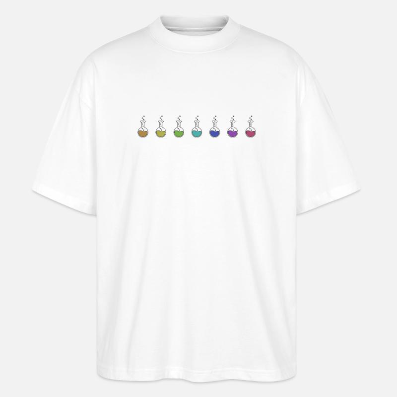 Chemie Experiment im Labor - Stanley/Stella Oversized Unisex Bio T-Shirt Blaster 2.0 - Weiß