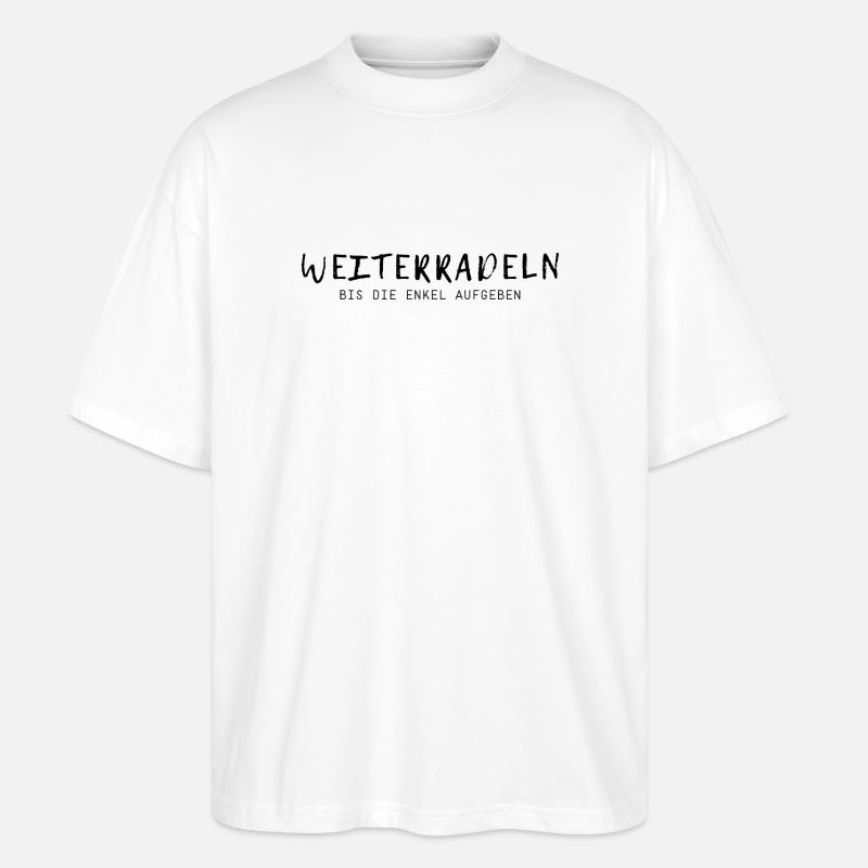 Weiterradeln - Stanley/Stella Oversized Unisex Bio T-Shirt Blaster 2.0 - Weiß