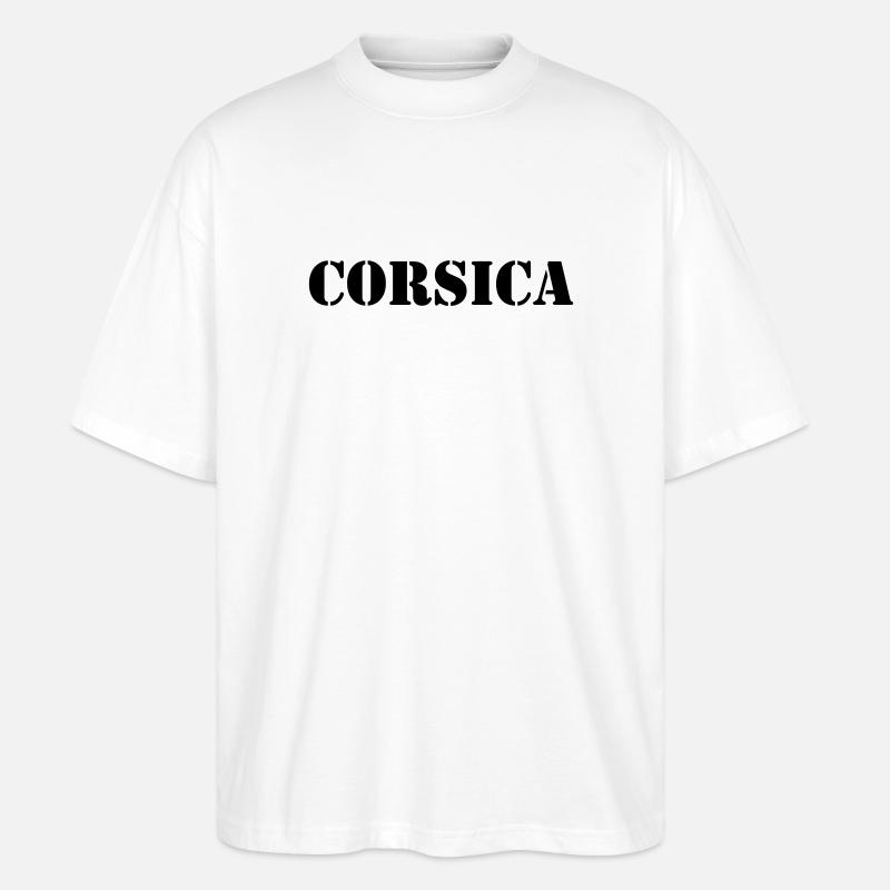Korsika (V) - Stanley/Stella Oversized Unisex Bio T-Shirt Blaster 2.0 - Weiß