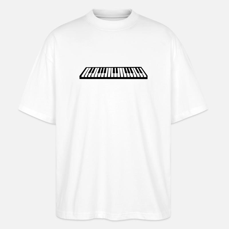 Klavier oder Keyboard - Stanley/Stella Oversized Unisex Bio T-Shirt Blaster 2.0 - Weiß