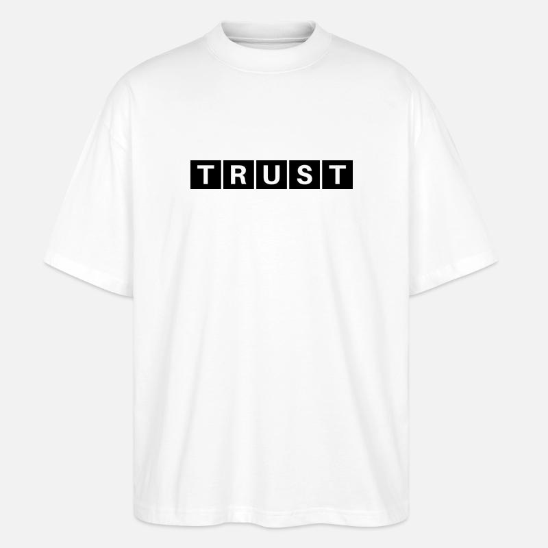 TRUST BLACK BASE KOLLEKTION - Stanley/Stella Oversized Unisex Bio T-Shirt Blaster 2.0 - Weiß