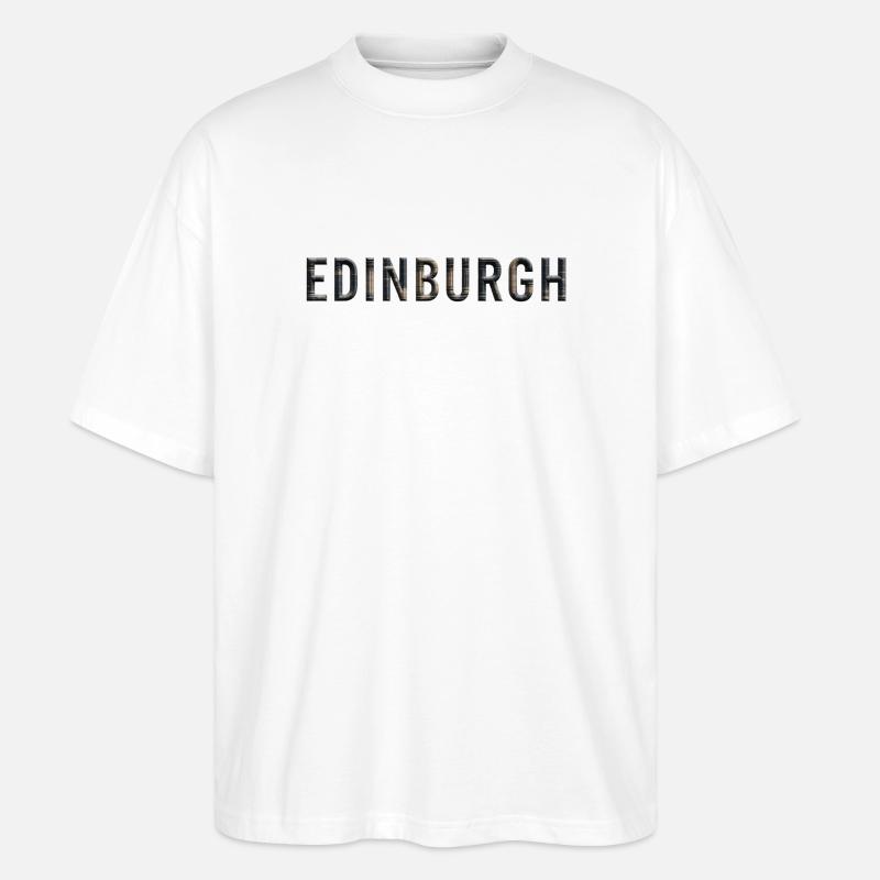 EDINBURGH – Architectural Stone Typography - Stanley/Stella Oversized Unisex Bio T-Shirt Blaster 2.0 - Weiß