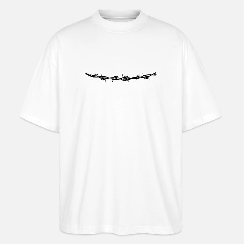 stacheldraht - Stanley/Stella Oversized Unisex Organic T-shirt Blaster 2.0 - white