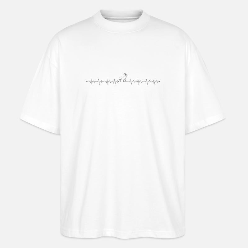 Abstrakte Waldlandschaft Kunstdruck - Stanley/Stella Oversized Unisex Bio T-Shirt Blaster 2.0 - Weiß