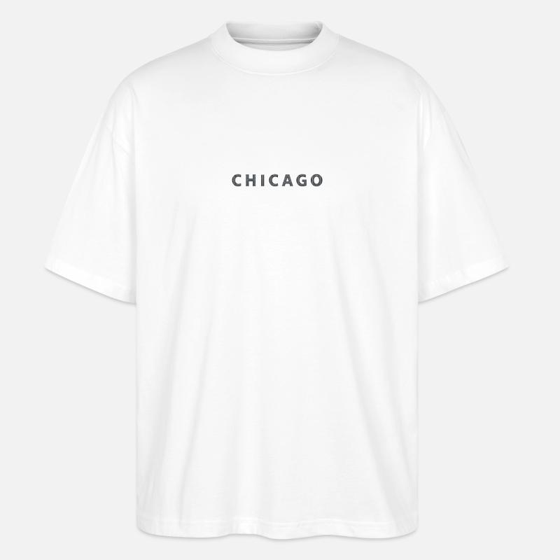 CHICAGO – Architectural Steel Typography - Stanley/Stella Oversized Unisex Bio T-Shirt Blaster 2.0 - Weiß