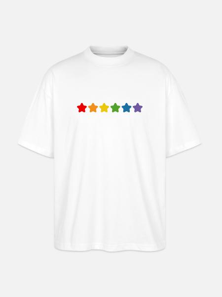Rainbow Starlet LGBT lgbtqi queer - Stanley/Stella Oversized Unisex Organic T-shirt Blaster 2.0 - white