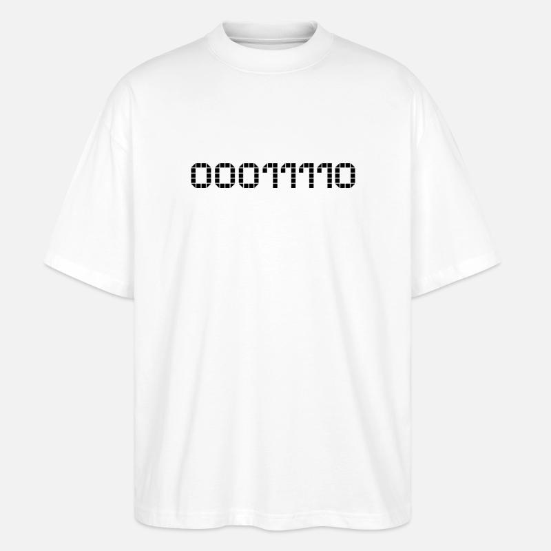 Binary notation - 30 - Stanley/Stella Oversized Unisex Organic T-shirt Blaster 2.0 - white