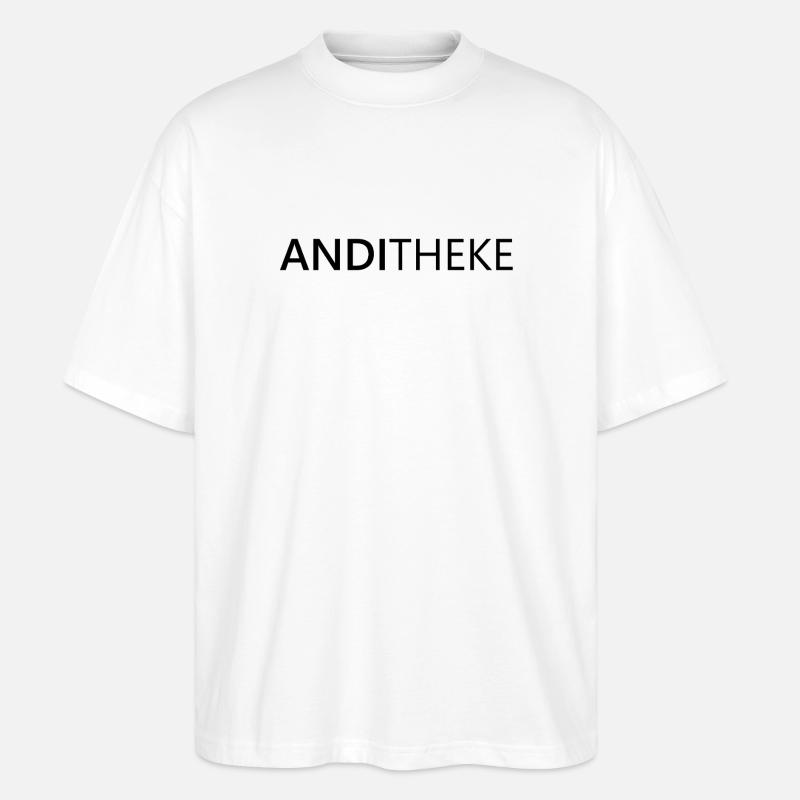 AndiTheke – Witziges Geschenk Andreas, Andi & Andy - Stanley/Stella Oversized Unisex Bio T-Shirt Blaster 2.0 - Weiß