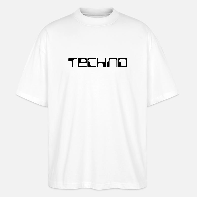 Techno-Bold-Logo-Design - Stanley/Stella Oversized Unisex Bio T-Shirt Blaster 2.0 - Weiß