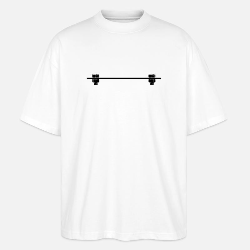 Logo Mutterschraube Platte - Stanley/Stella Oversized Unisex Bio T-Shirt Blaster 2.0 - Weiß
