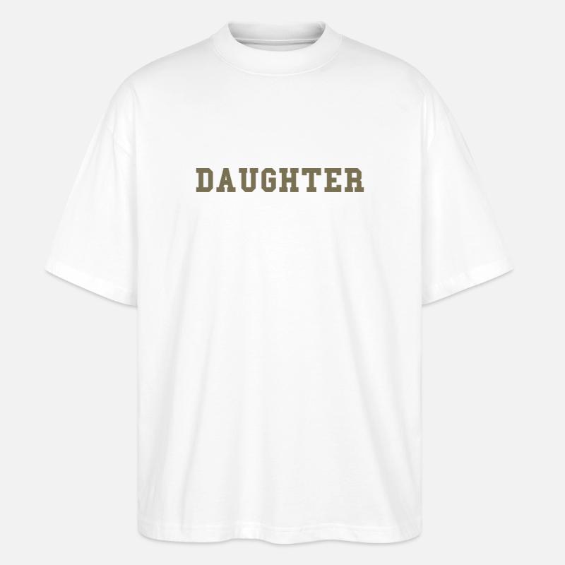 FILLE – Déclaration de style universitaire - T-shirt bio Blaster 2.0 coupe oversize Stanley/Stella Unisexe - blanc