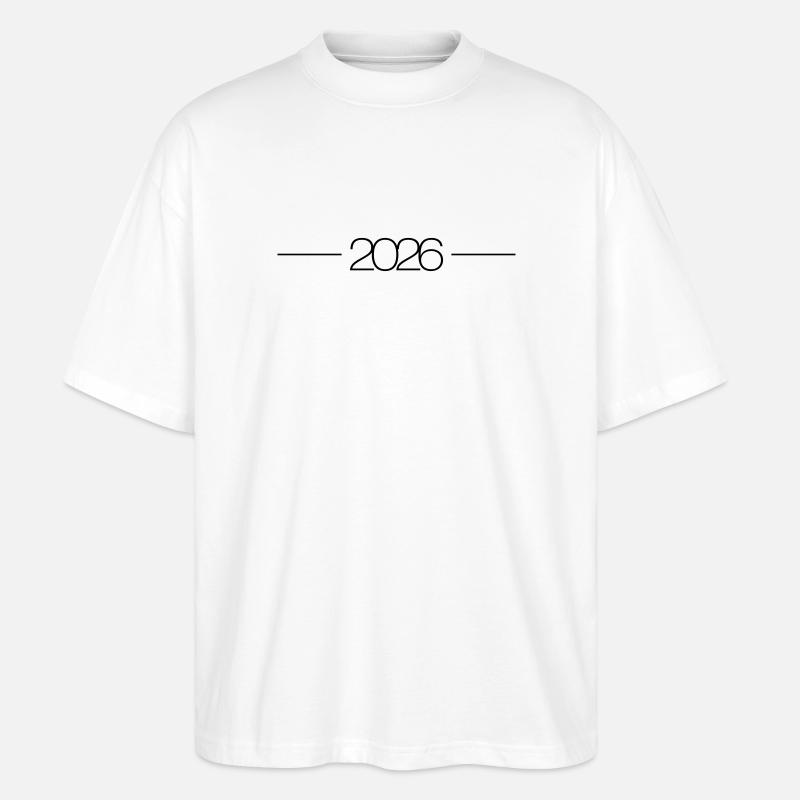 2026 year stroke - Stanley/Stella Oversized Unisex Organic T-shirt Blaster 2.0 - white