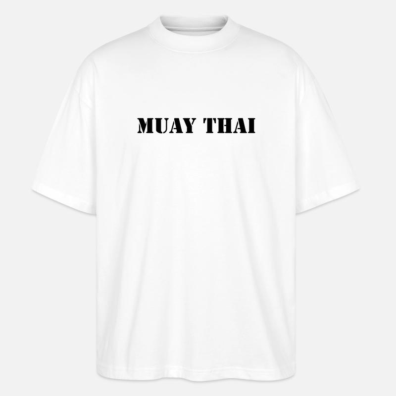 MUAY THAI - Stanley/Stella Oversized Unisex Bio T-Shirt Blaster 2.0 - Weiß