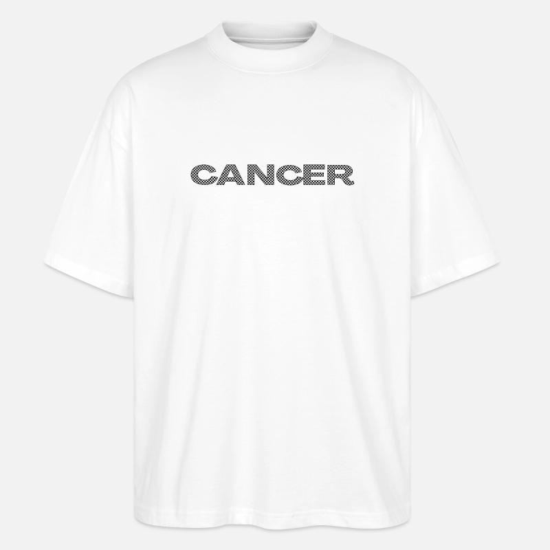 CANCER – Checkerboard Zodiac Statement - Stanley/Stella Oversized Unisex Bio T-Shirt Blaster 2.0 - Weiß
