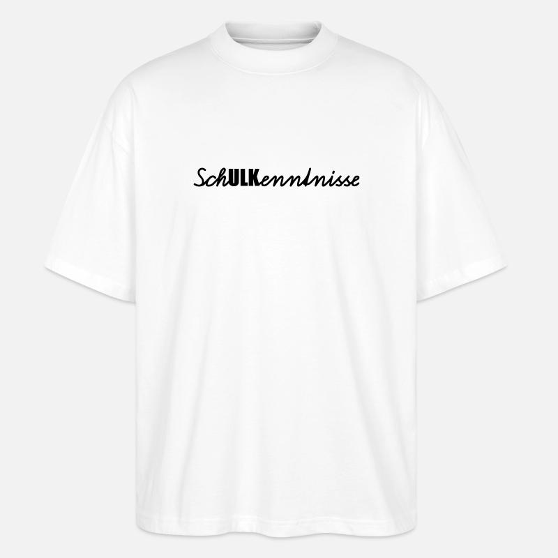 Schulkenntnisse - Stanley/Stella Oversized Unisex Bio T-Shirt Blaster 2.0 - Weiß