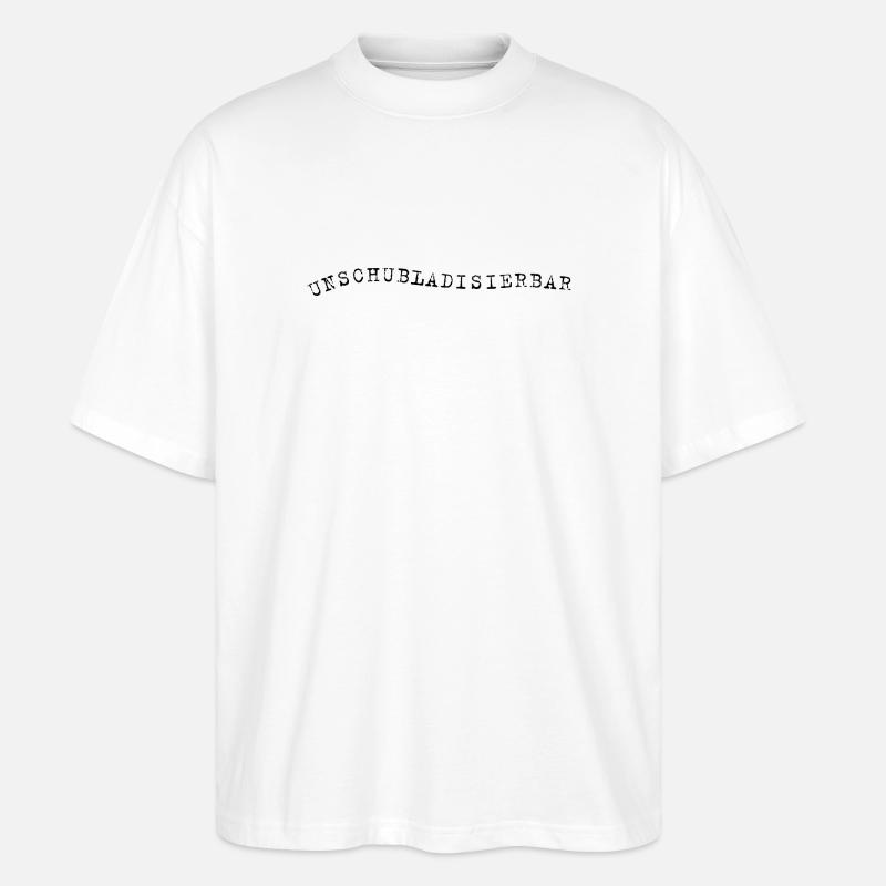 Unschubladisbar – Expression autodérisoire - T-shirt bio Blaster 2.0 coupe oversize Stanley/Stella Unisexe - blanc