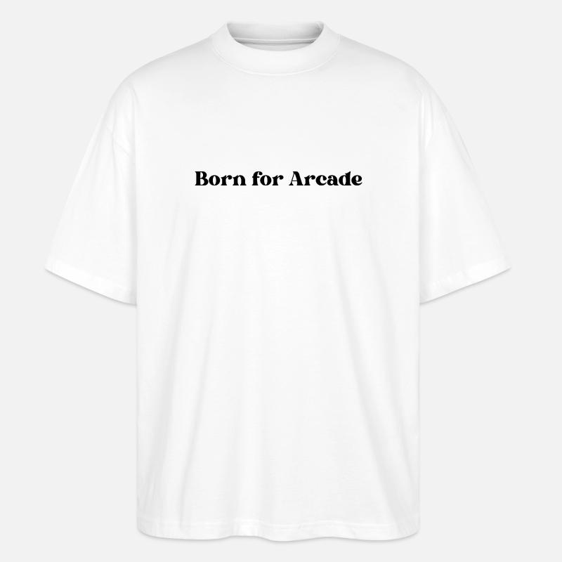 Born for Arcade - Stanley/Stella Oversized Unisex Bio T-Shirt Blaster 2.0 - Weiß
