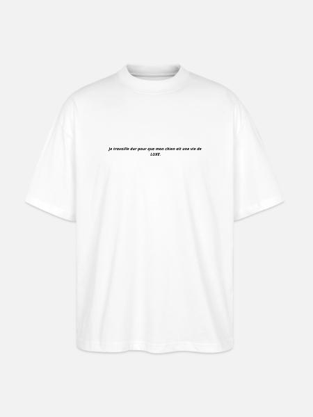 Humour Chien Cadeau - T-shirt bio Blaster 2.0 coupe oversize Stanley/Stella Unisexe - blanc