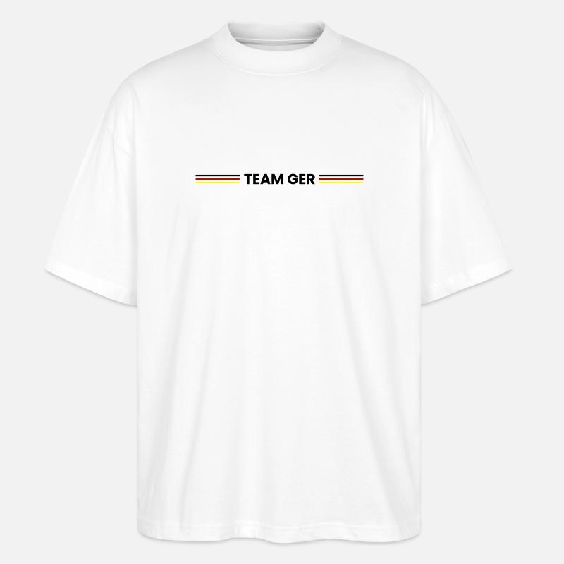 Team Germany - Stanley/Stella Oversized Unisex Bio T-Shirt Blaster 2.0 - Weiß