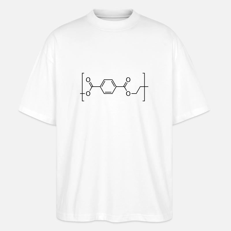 Polyethylene terephthalate (PET) molecule. - Stanley/Stella Oversized Unisex Organic T-shirt Blaster 2.0 - white