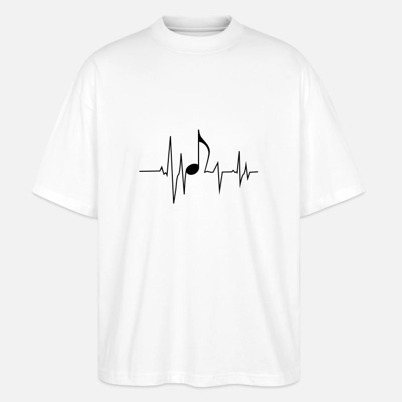Fréquence musicale - T-shirt bio Blaster 2.0 coupe oversize Stanley/Stella Unisexe - blanc