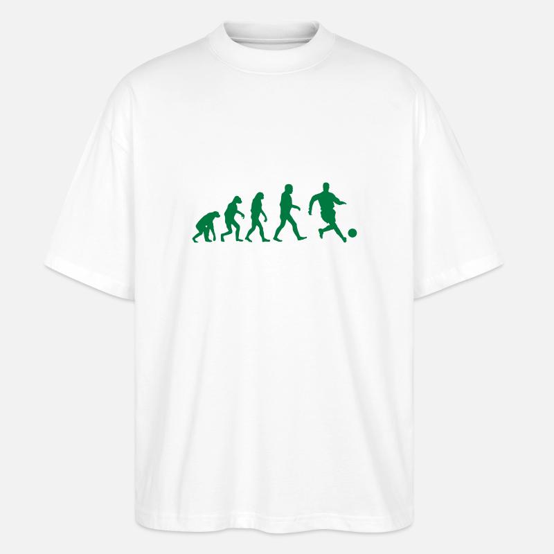 Football Evolution logo - Stanley/Stella Oversized Unisex Bio T-Shirt Blaster 2.0 - Weiß