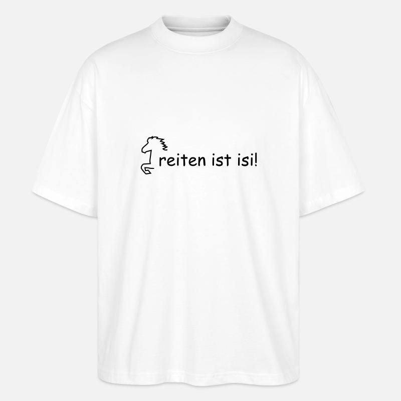 Pferd - Stanley/Stella Oversized Unisex Bio T-Shirt Blaster 2.0 - Weiß