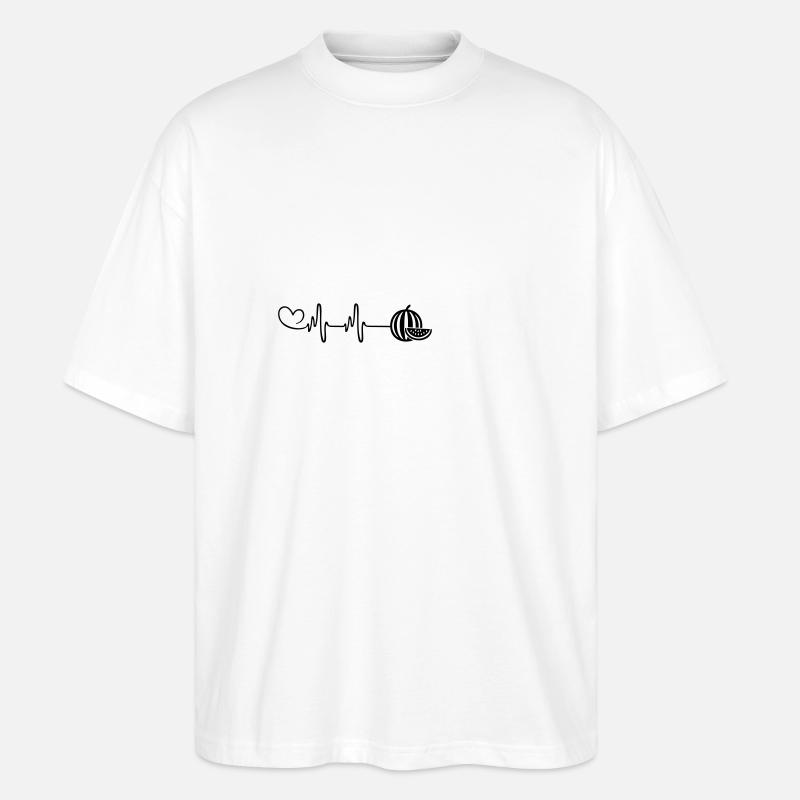 Melon Pulse Heart - T-shirt bio Blaster 2.0 coupe oversize Stanley/Stella Unisexe - blanc