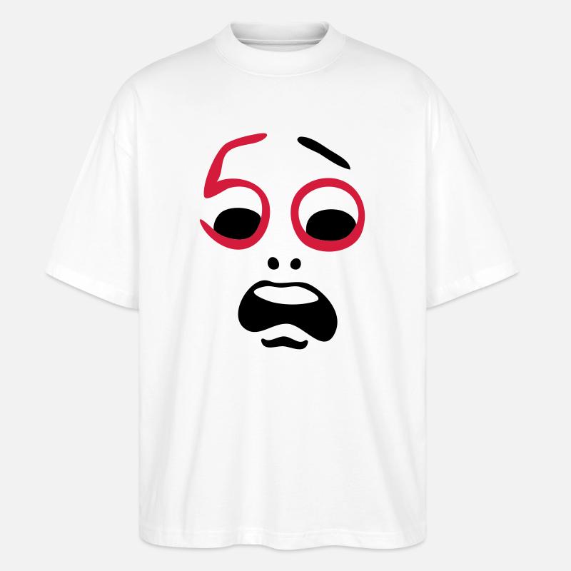 Hilfe, 50 Jahre ! - Stanley/Stella Oversized Unisex Bio T-Shirt Blaster 2.0 - Weiß