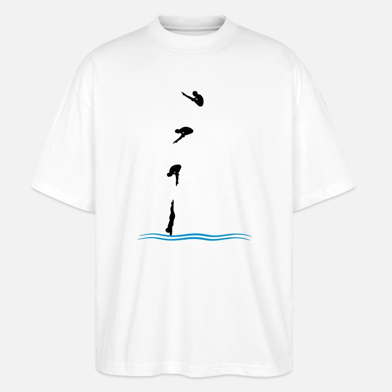 Turmspringen - Stanley/Stella Oversized Unisex Bio T-Shirt Blaster 2.0 - Weiß