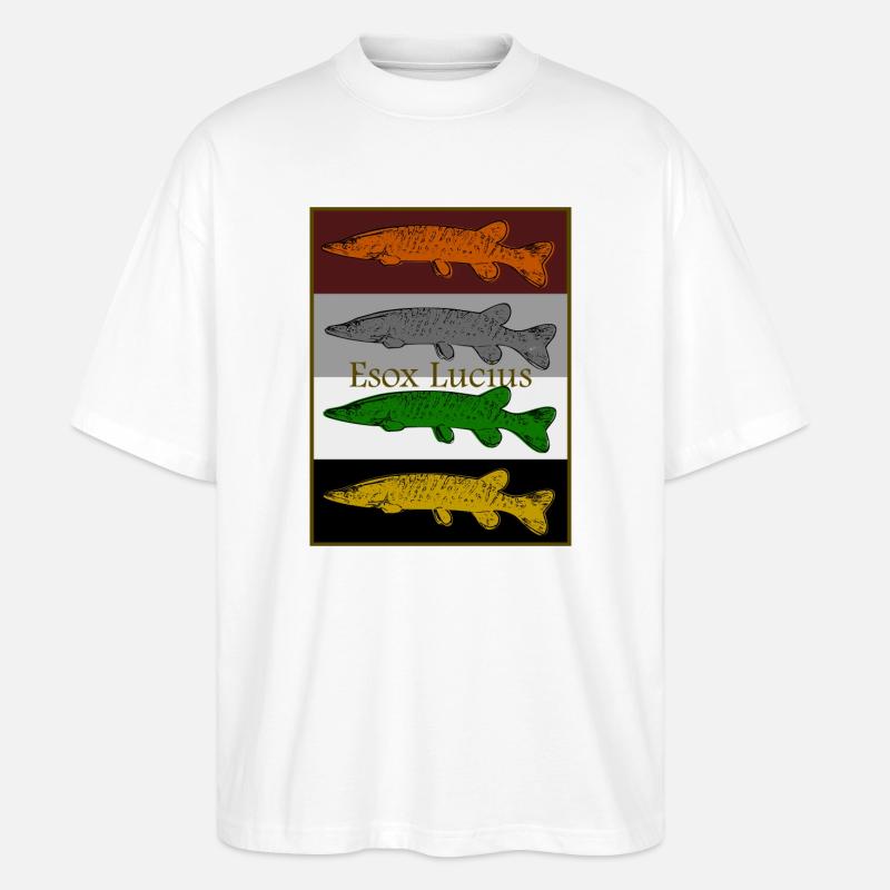 Buntes Hecht Design - Stanley/Stella Oversized Unisex Bio T-Shirt Blaster 2.0 - Weiß