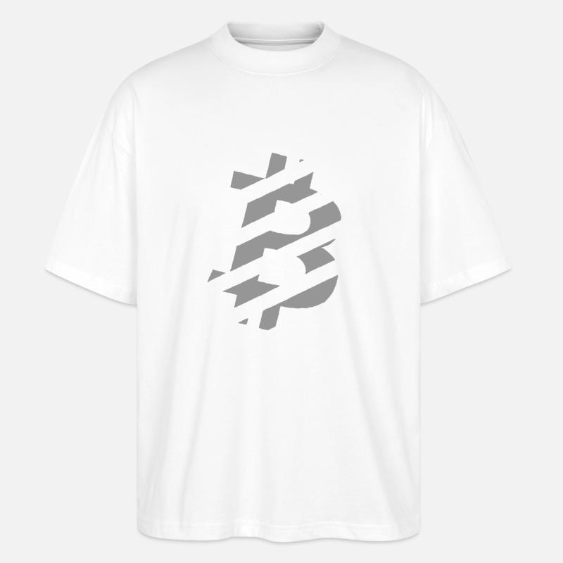 Bitcoin BTC Logo - Stanley/Stella Oversized Unisex Bio T-Shirt Blaster 2.0 - Weiß